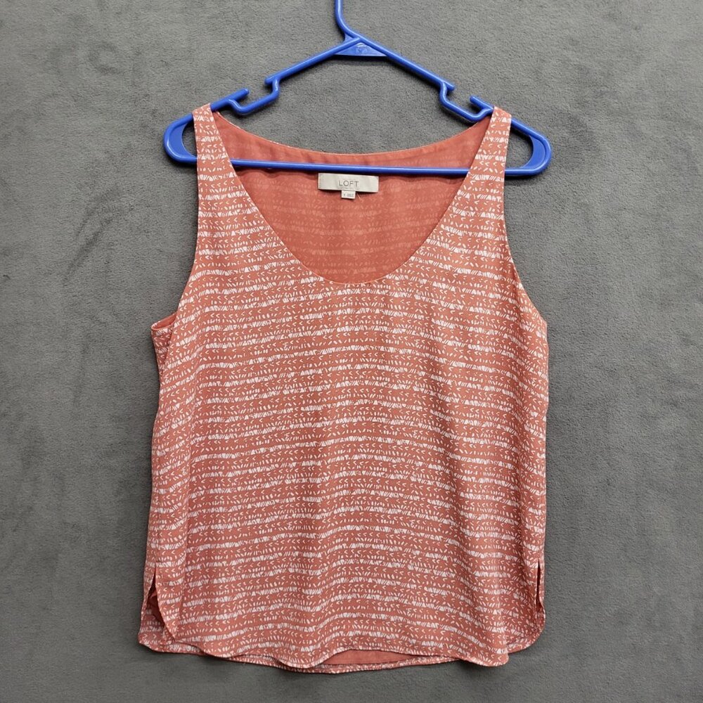 Ann Taylor LOFT Womens Coral Pullover Sleeveless Top Sleeveless Size Small Flowy